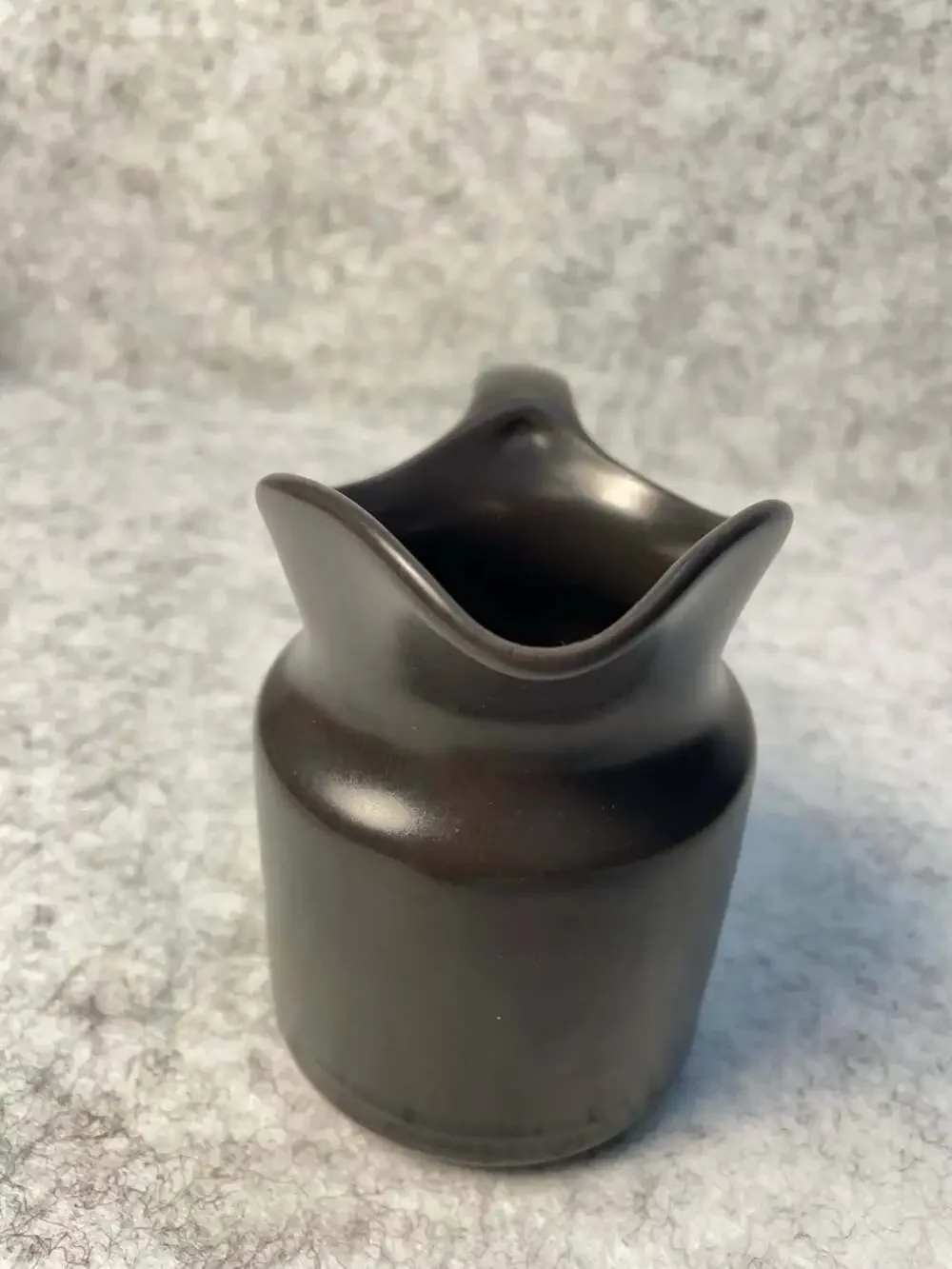 Vintage Pfaltzgraff Midnight Sun Black Matte Stoneware Creamer Pitcher